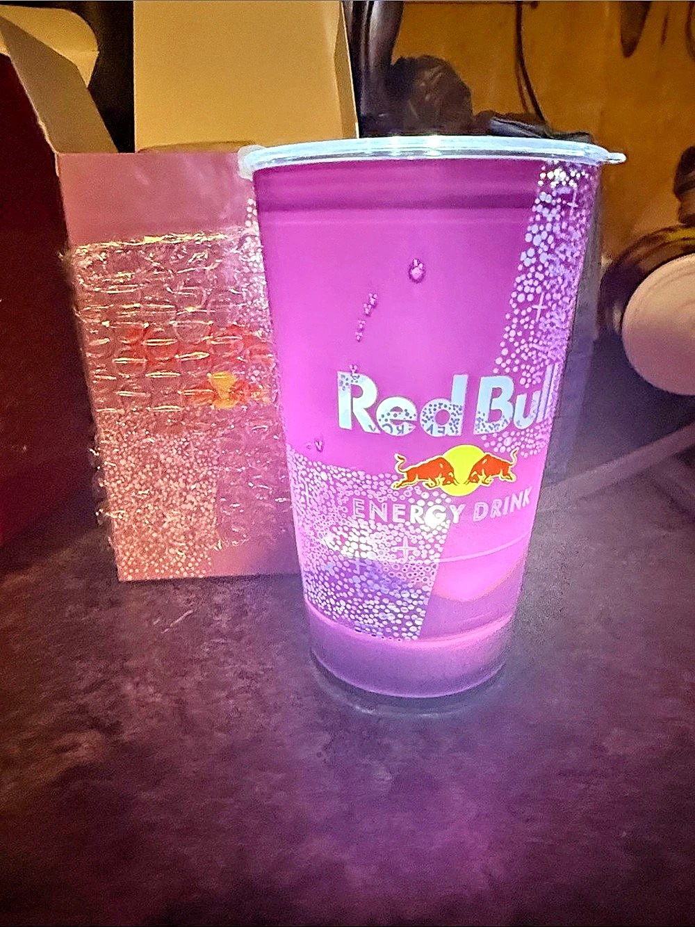 Red Bull LED Festival Glow Cup Pink Tumbler